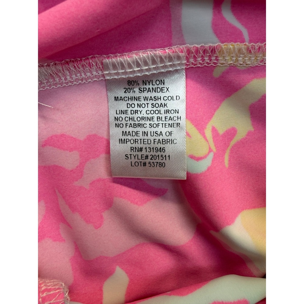 Jude Connally Pants Womens Small Pink Floral Wide Leg Crop High Rise Stretch USA - Picture 5 of 9